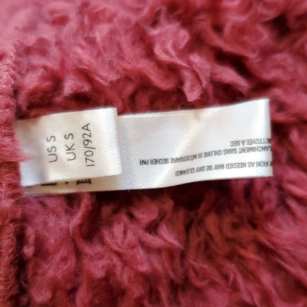 Anthropologie Annette Sherpa Pullover Extra Soft Plush Pullover Top Jacket Small - Picture 6 of 6